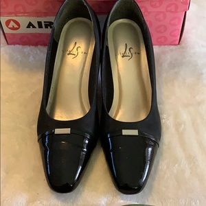 Black buckled - block heel